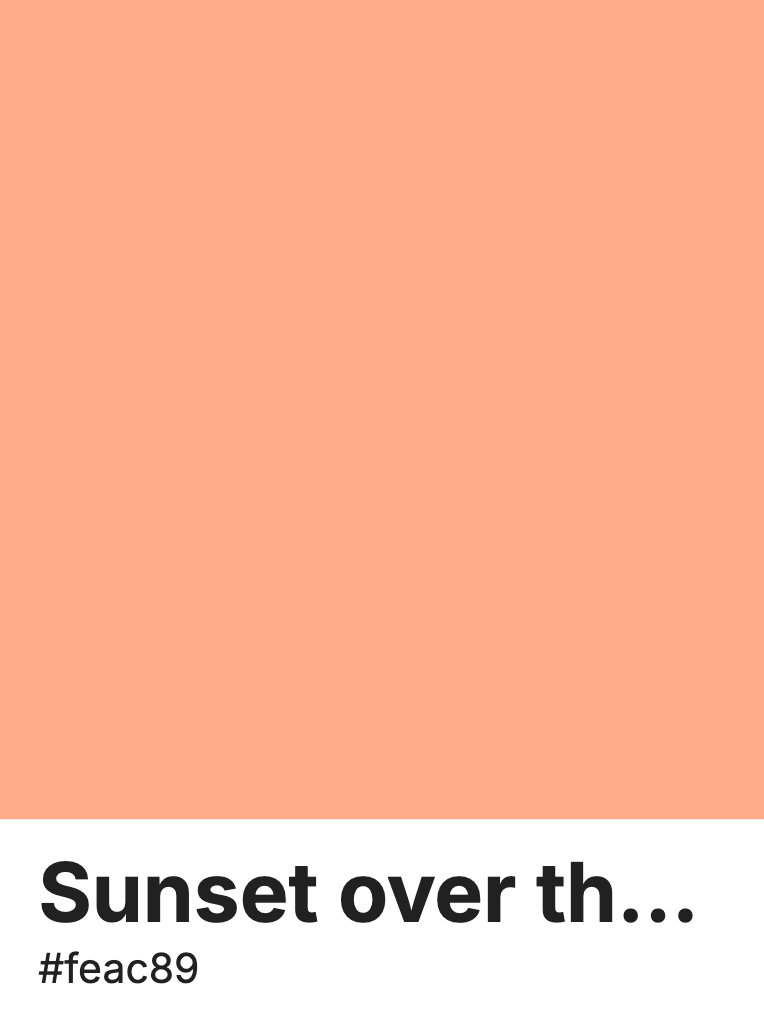 color_parrot's tweet image. Starting the week on a soft, positive mood!
&quot;Sunset over the Alps&quot; (#FEAC89) is the #ColorOfTheWeek № 5.