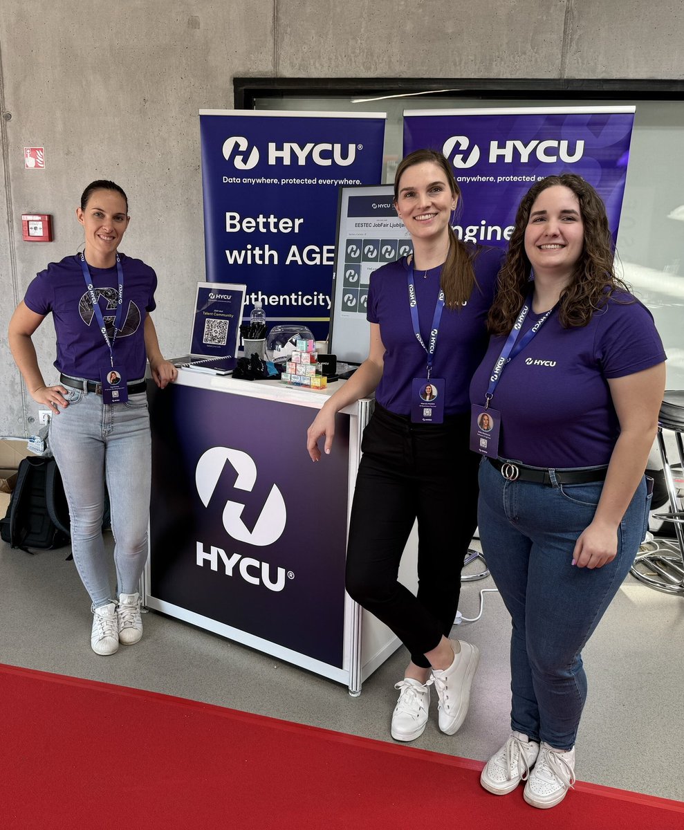 hycuinc's tweet photo. Thrilled to share that we rocked the @EESTECLjubljana @EESTEC JobFair for the second time! Interacting with about 130 bright young minds was an absolute blast.
๐
Interested in joining #TeamPurple? Check out the link ๐ ๐
https://t.co/9nm6XPBpWl
#BetterWithAGE #LifeAtHYCU https://t.co/NsOjW5xv9c