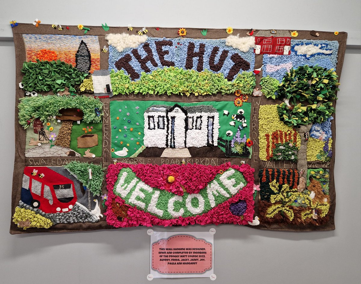 Have you seen this stunning piece of work? It was made last year through our worksxhop programme with Cultural Creatives and Moorsley Hut to celebrate the opening of the new centre and the local area.