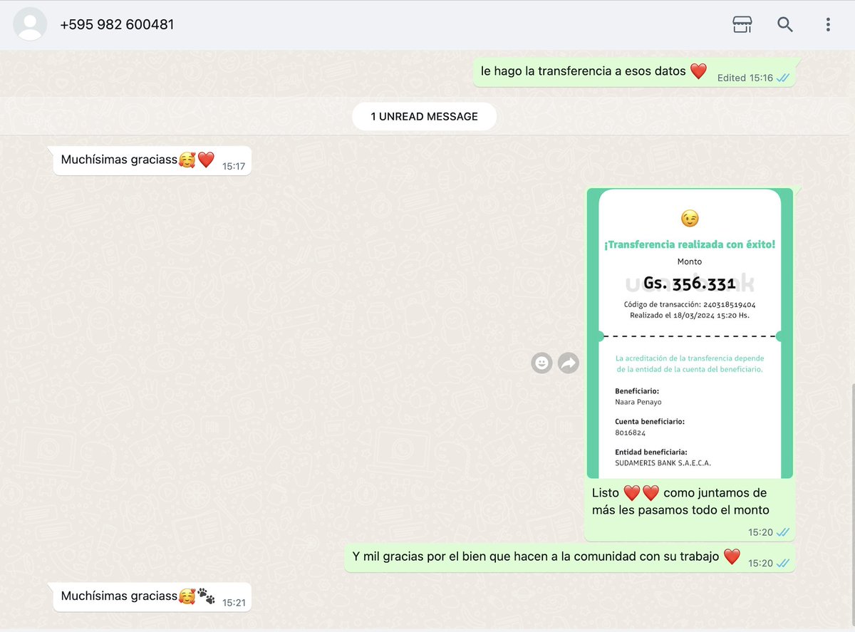 Lo prometido es deuda 🐶🐱🩷

Dijimos que donaríamos 1000GS por cada RT (desde el 1330) a un refugio de animales🫶, y como juntamos más de la cantidad que conseguimos, quisimos apoyar con eso 💘
Gracias <a href="/Ayudandopeludos/">Ayudando Peludos</a> por el trabajo que hacen <33 y a todos por los RT's 🫶🩷