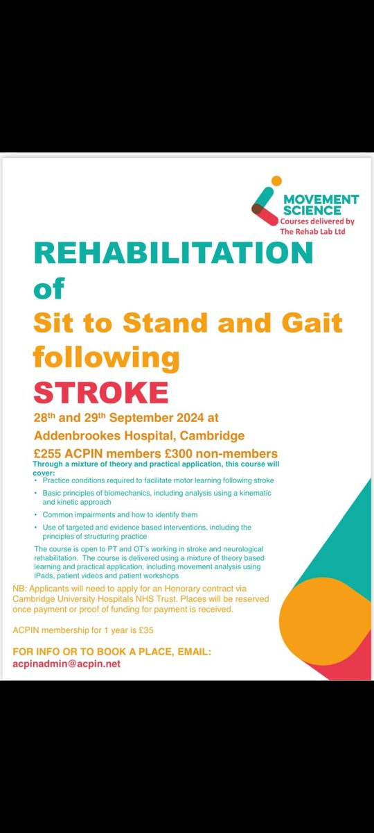 East Anglia ACPIN (@acpin_ea) on Twitter photo We have teamed up with The Rehab Lab Ltd to run this evidence based Movement Science course that will involve patients and practical sessions! Hosted at Addenbrookes Hospital in Cambridge. Apply now! <a href="/acpin/">naclara molloy</a> <a href="/PhysioLouiseJ/">Dr Louise Johnson (PhD)</a> <a href="/CUH_Physio/">CUH_Physio</a> We have teamed up with The Rehab Lab Ltd to run this evidence based Movement Science course that will involve patients and practical sessions! Hosted at Addenbrookes Hospital in Cambridge. Apply now! <a href="/acpin/">naclara molloy</a> <a href="/PhysioLouiseJ/">Dr Louise Johnson (PhD)</a> <a href="/CUH_Physio/">CUH_Physio</a>