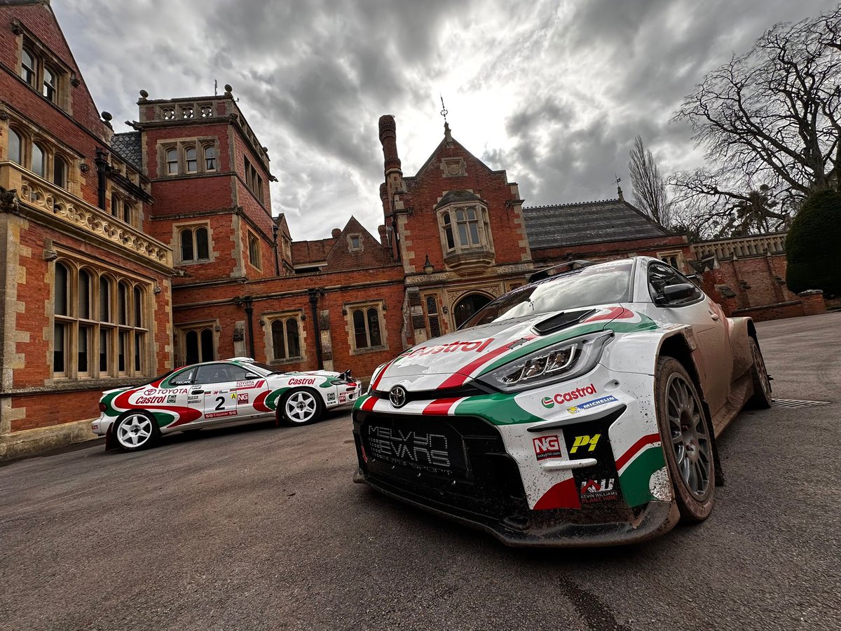 The old and the new. Castrol sponsors the new Toyota Yaris WRC2 in the BRC. Sponsoring Melvyn Evans Motorsport and drivers Meirion Evans and Chris Ingram.