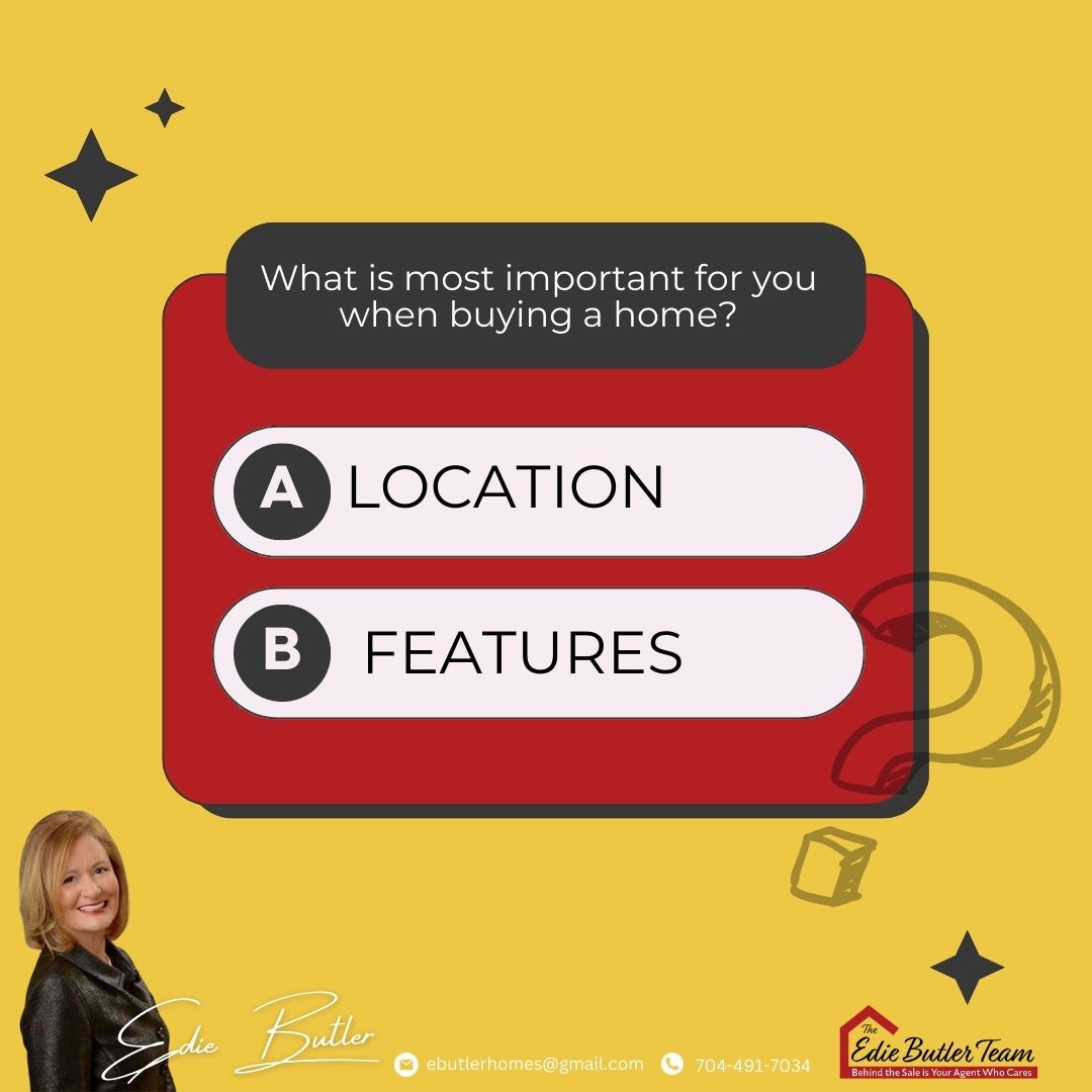 🏡✨ Decisions, decisions! What matters more to you when buying a home: the perfect location or dreamy features? Drop your vote below and let's see where priorities lie! 🤔💬

📩ebutlerhomes@gmail.com
📞704-491-7034

#HomeBuying #LocationVsFeatures #homeinonedie #charlotte