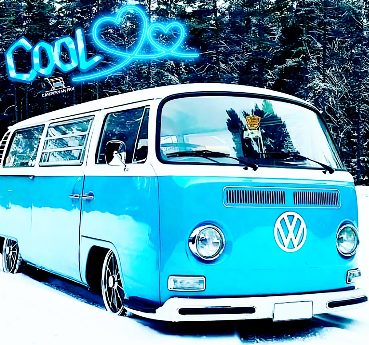 Behold #CampervanFan Daniel Lisswandt's #ClassicVW from 1970! Who else is loving the cool icy freshness? 💙❄️