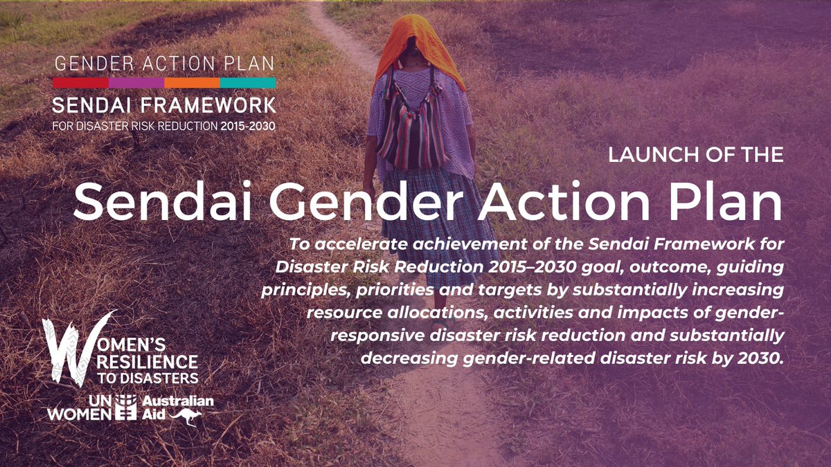 🚨 The Gender Action Plan to support implementation of the Sendai Framework for Disaster Risk Reduction 2015–2030 (Sendai GAP) is officially launched! A how-to #InvestInWomen for #DRR - access it on the WRD Knowledge Hub 👉 tinyurl.com/sendaigap #CSW68
