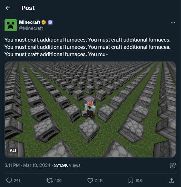 eckoxsoldier's tweet photo. Minecraft be out here with cryptic messages, what do you think they mean? 🤔 https://t.co/0G8u7ACsq0