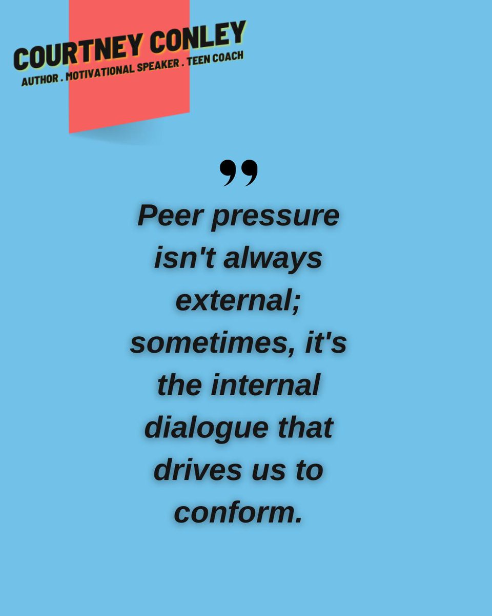 Is our own internal dialogue serving as a silent but powerful force, pushing us towards conformity, even more so than external pressures?

#peerpressure
#parentingteenagers
#parentingteens
#parentingtoday
#parentingtweens
#teenageyears
#parentingtips
#parentingquotes
