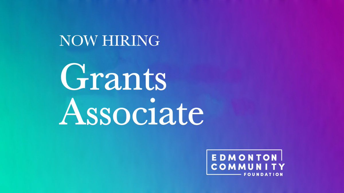 Join us in shaping Edmonton's future! ECF is seeking a Grants Associate to join our team. If you're passionate about community impact and have experience in grants administration, we want to hear from you! Apply today: buff.ly/3TnaudF