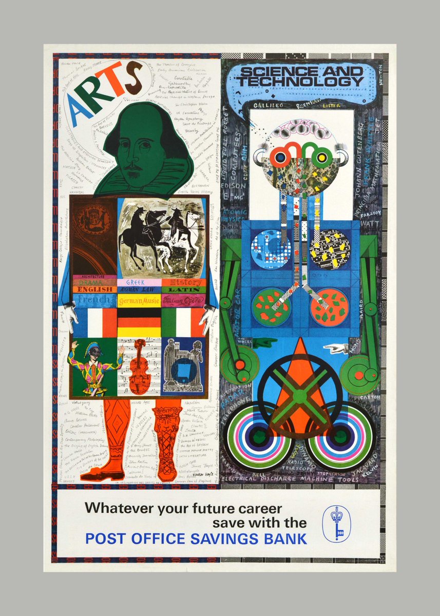 Vintage Advertising Poster 'Whatever Your Future Career Save With the Post Office Savings Bank' ∘ Designed by Walter Hoyle, 1960s.