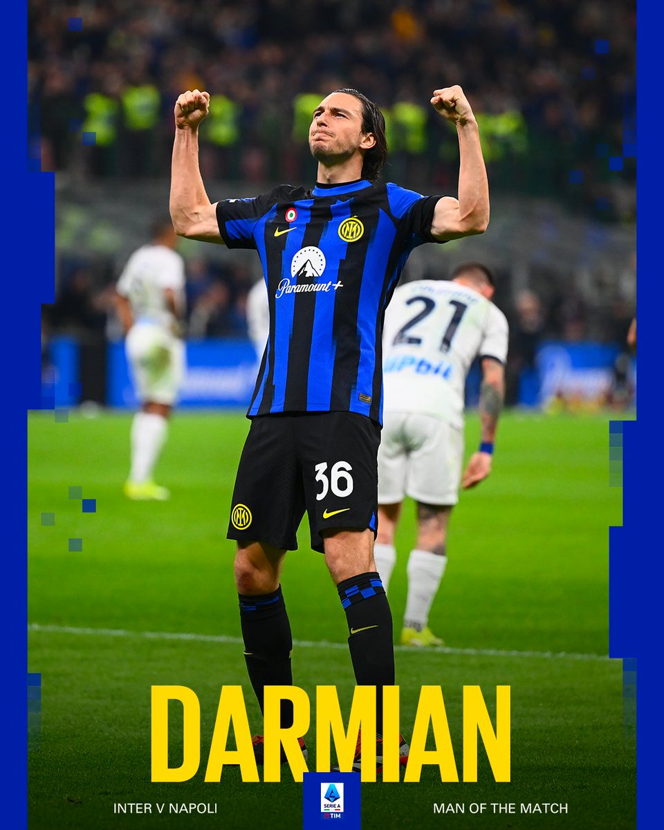 #InterFans, il marcatore nerazzurro di #InterNapoli è il vostro #MOTM 🖤💙

#ForzaInter | <a href="/DarmianOfficial/">Matteo Darmian</a>