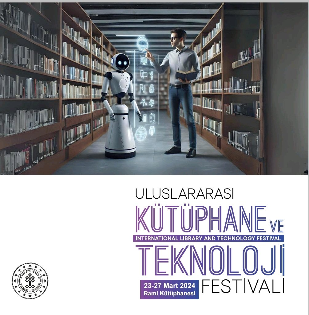 Dijital Geleceğin Anahtarı:Yapay Zekâ Temelli Akıllı Kütüphaneler temasıyla İstanbul @ramikutuphanesi'nde düzenlenecek 60.Kütüphane Haftası Programı ve Uluslararası Kütüphane ve Teknoloji Festivali'nde Akıllı Kütüphaneler konusunu tartışacağız. @TCKulturTurizm @KTBKYGM @AnkaraUni