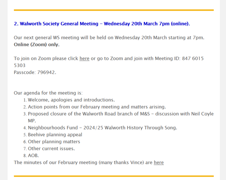 Walworth Society tweet media