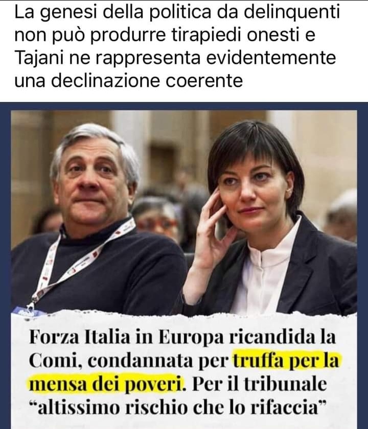 DavideR46325615's tweet photo. In Abruzzo Forza Italia ha ottenuto il 13,44% nonostante la notizia della ricandidatura di Lara Comi, condannata a 4 anni e 2 mesi per corruzione e truffa alla UE.
Adesso capite perché questo paese è senza speranza?
                     👇 https://t.co/r0izcxOMTd