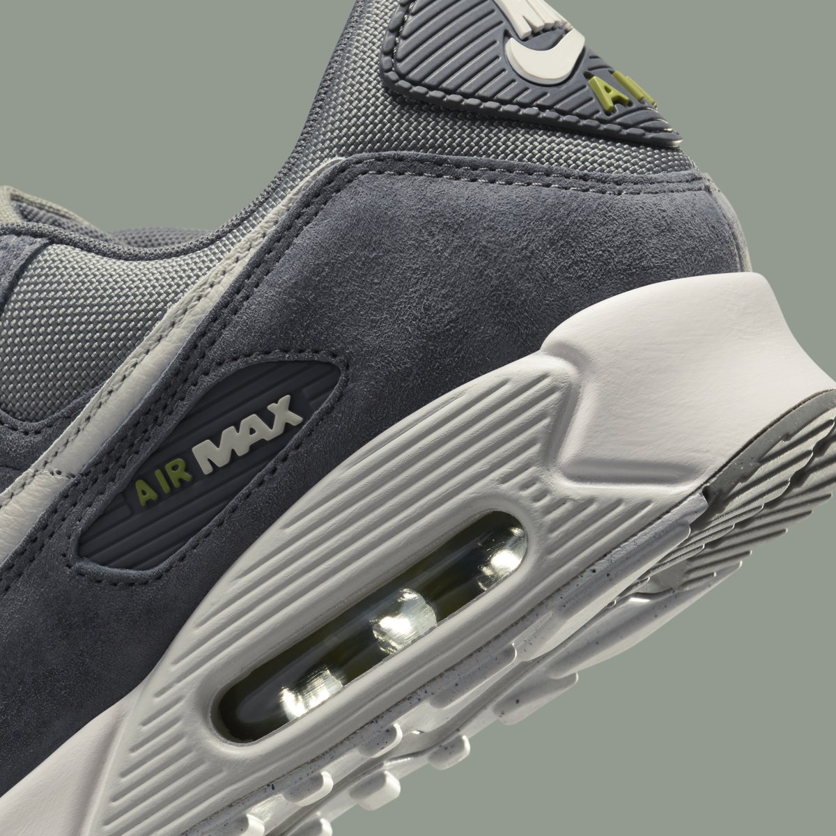 nike air max 90 leather tumbled grey