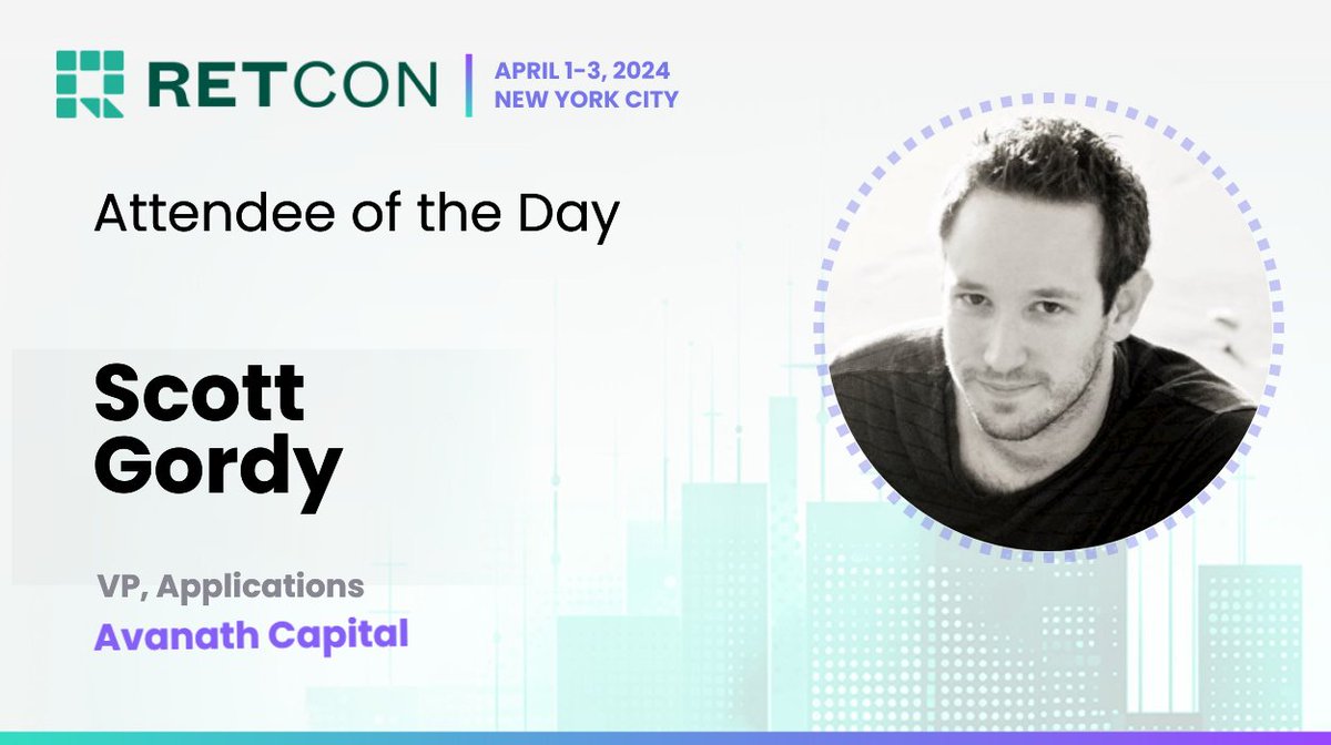 RETCON (@retcon_usa) on Twitter photo Meet Attendee of the Day, Scott Gordy of <a href="/avanathcapital/">Avanath Capital Mgmt</a>! His fav real estate software is Yardi RightSource for platform visibility into a process that has historically been on paper & support for ongoing compliance-based tasks. Join him at RETCON 2024: retconference.com/usa/applicatio… Meet Attendee of the Day, Scott Gordy of <a href="/avanathcapital/">Avanath Capital Mgmt</a>! His fav real estate software is Yardi RightSource for platform visibility into a process that has historically been on paper & support for ongoing compliance-based tasks. Join him at RETCON 2024: retconference.com/usa/applicatio…