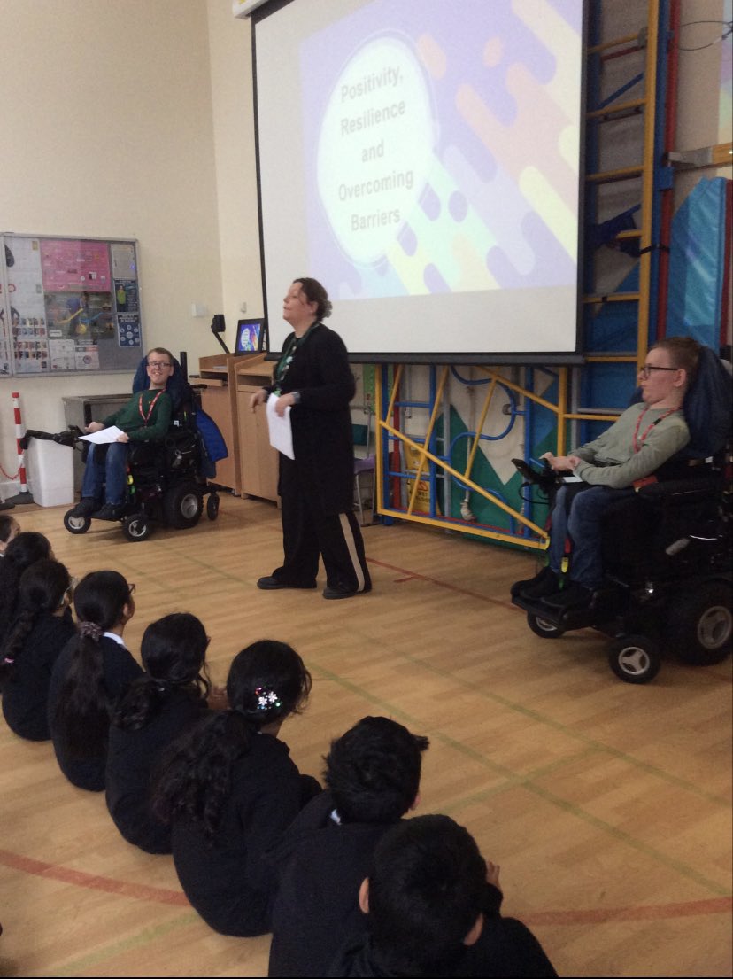 Meeting 2 inspirational legends in assembly today helped us understand how important it is to be inclusive. Everyone deserves to take part. #TheArboretumWay  @_Sam_and_Alex_