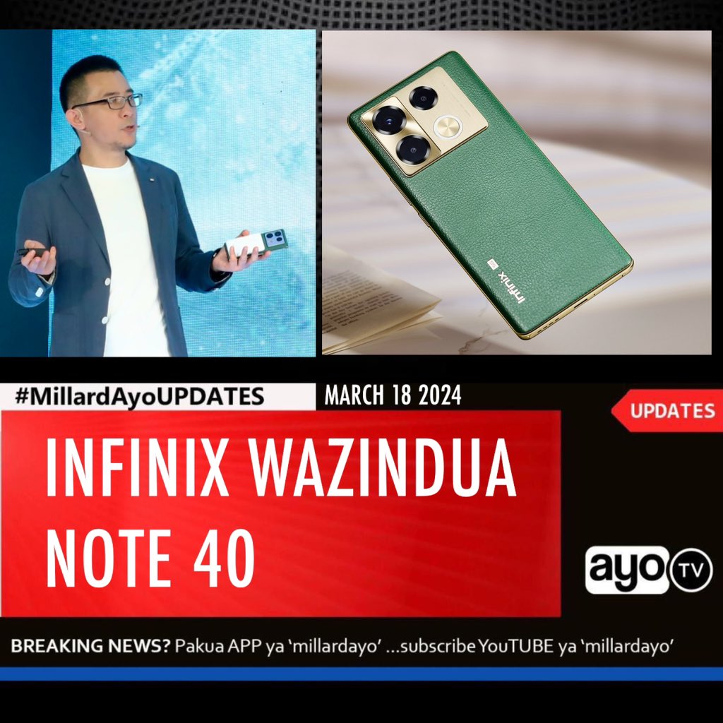 Kampuni ya simu za mkononi Infinix leo hii imezindua rasmi simu mpya za toleo la NOTE 40 katika Circuit maarufu ya Kimataifa inayofahamika kama F1 Depang nchini Malaysia. 

Uzinduzi huu unaoshiria mapinduzi makubwa ya teknolojia ya FastCharge, ulitanguliwa na Infinix kuonyesha