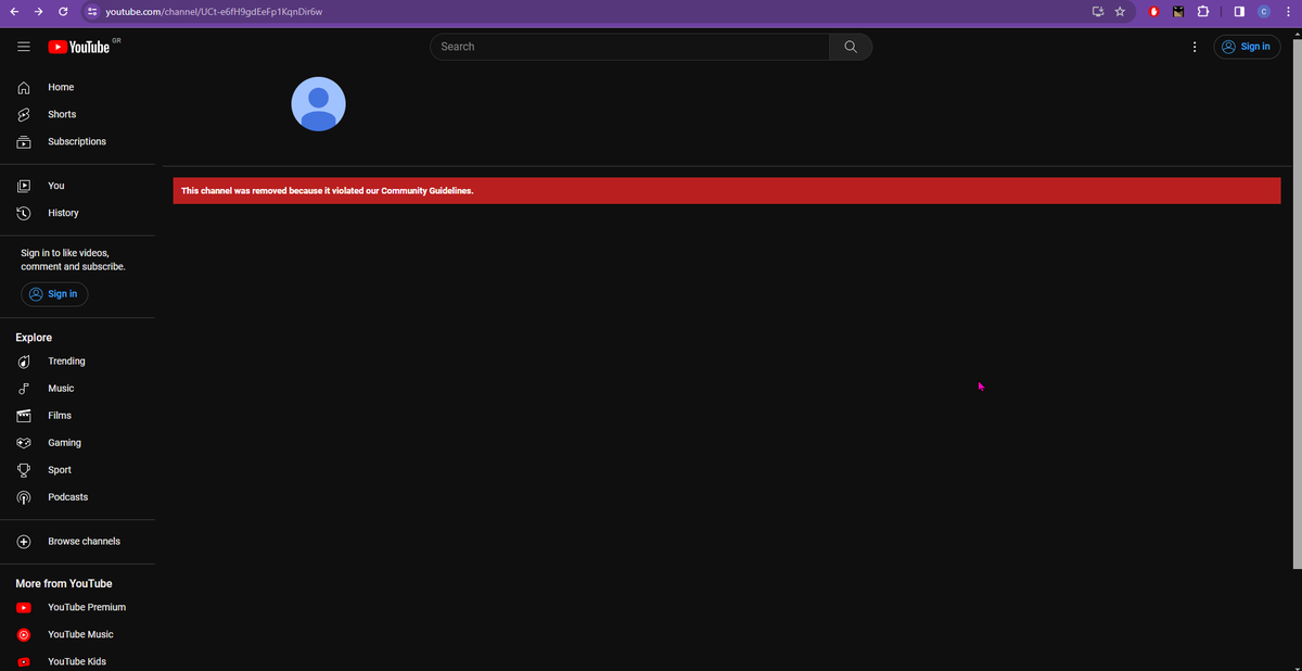 HasanReactClips's tweet photo. Once again,nearly two weeks have passed with no response from @teamyoutube side.If anything,when you try to visit my channel the termination message was changed into a firmer and more vague message as seen in the screenshots attached. I keep being told this investigation- https://t.co/lMjiVPoI1W