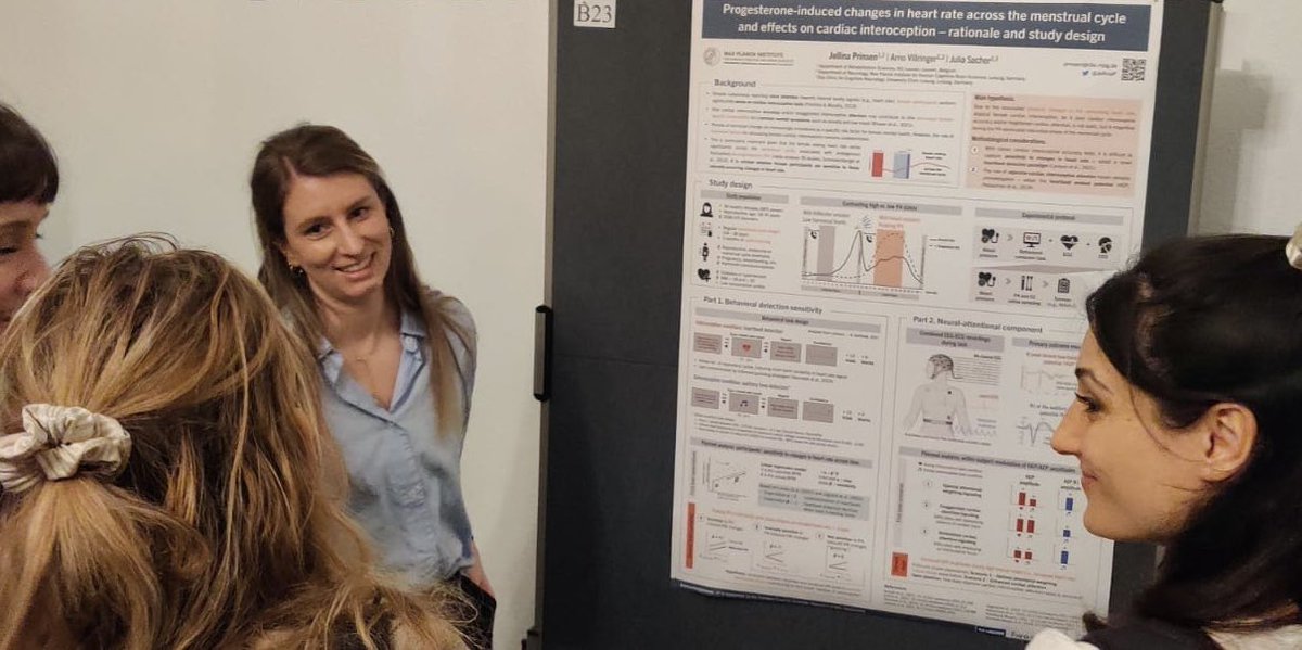 Neuromodulation Laboratory (@neuromodlab_kul) on Twitter photo <a href="/JellinaP/">Jellina Prinsen</a> presented the rationale and design of her new study investigating progesterone-induced changes in heart rate across the menstrual cycle and effects on cardiac interoception at the <a href="/MbbSymposium/">MindBrainBody (MBB) Symposium</a>! You can find her very beautiful poster here below👇 <a href="/JellinaP/">Jellina Prinsen</a> presented the rationale and design of her new study investigating progesterone-induced changes in heart rate across the menstrual cycle and effects on cardiac interoception at the <a href="/MbbSymposium/">MindBrainBody (MBB) Symposium</a>! You can find her very beautiful poster here below👇