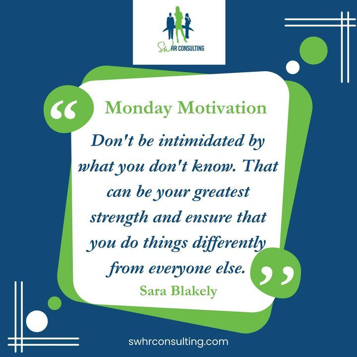 Embrace the unknown with confidence. At SW HR Consulting, we believe that what you don't know can fuel innovation and set you apart. Let's navigate the uncharted territories of HR together. 💼✨ #SWH...