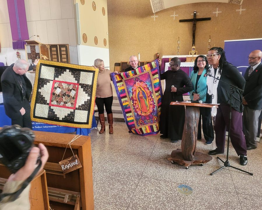 Thank you <a href="/ArchbishopGomez/">Abp. José H. Gomez</a> , Bishop Matt Elshoff and <a href="/OLJPLA/">Office of Life, Justice, and Peace- Los Angeles</a> for gathering with One LA at St Brigid Catholic Church in South LA! Our conversation on the social mission of the church was inspiring- we are ready to continue shared efforts to improve the lives of all Angelenos.