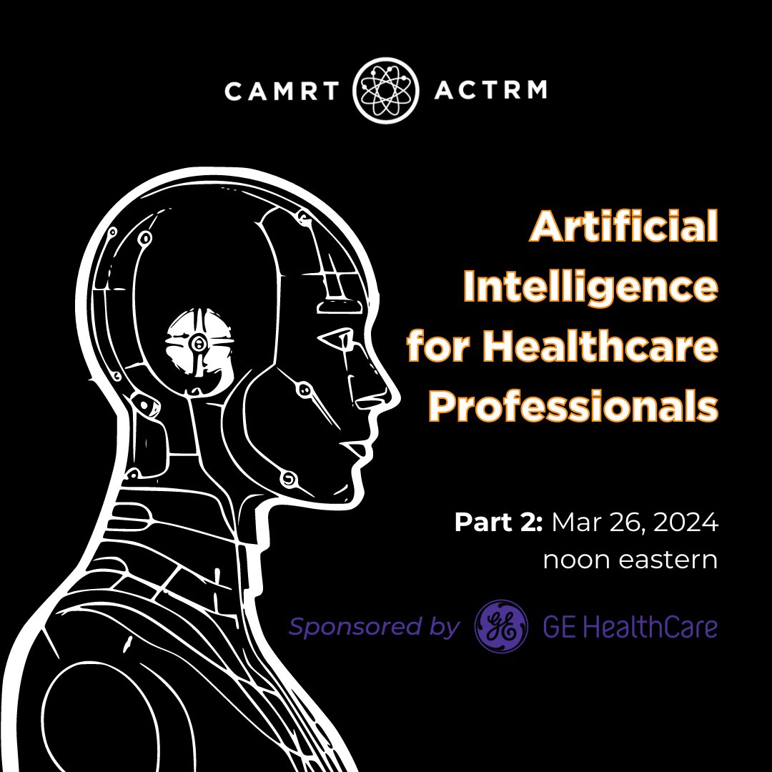 Excited for Part 2 of our webinar series on March 26th noon EST! Join Dr. Daniel Zikovitz as he delves into the latest breakthroughs in Artificial Intelligence for Healthcare Professionals. Learn how AI is shaping the future of MRTs and Radiologists here: camrt.my.site.com/CPBase__item?i…