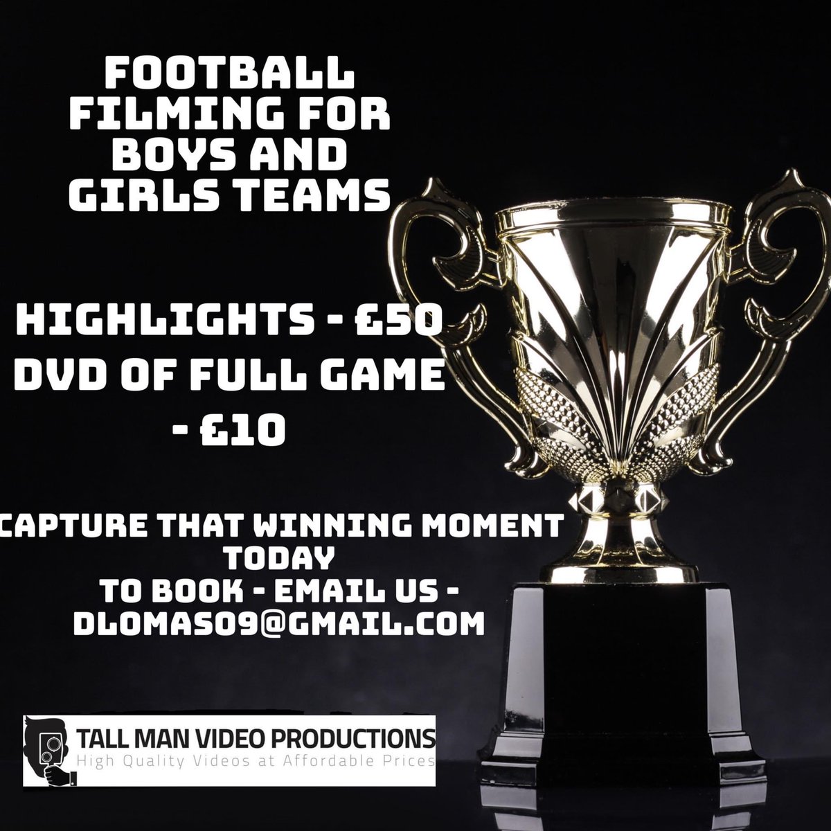 Football filming service Make sure to capture that winning moment #LichfieldLocal