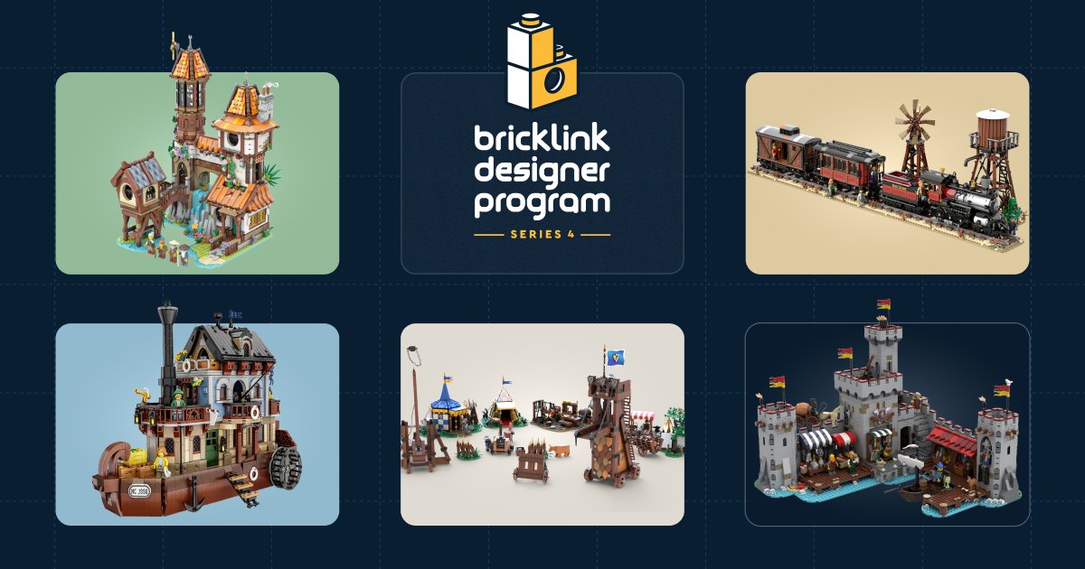 Congratulations to the BDP Series 4 finalists! Crowdfunding begins in February 2025. For more information and timelines for Series 4 and other BDP Series, visit bit.ly/BDP-Series4. #LEGO #BrickLink #BDPSeries4 #BrickLinkStudio