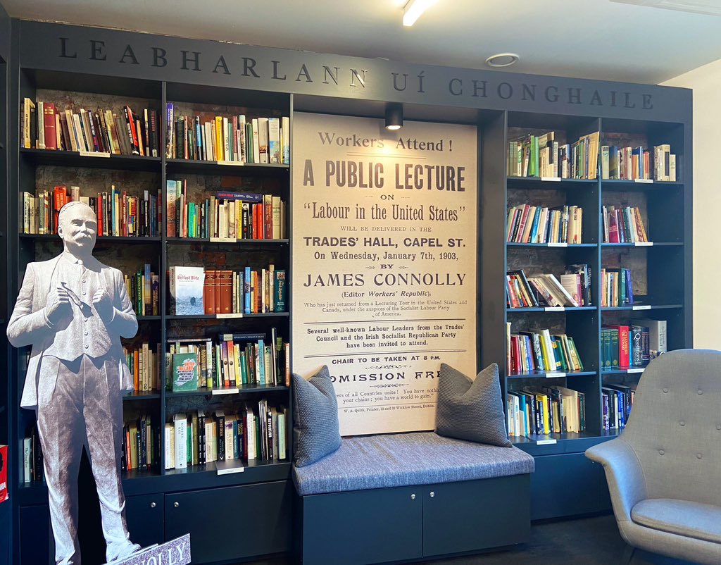 ‘No revolutionary movement is complete without its poetical expression.’ 🖋James Connolly (1907) Visit Áras Uí Chonghaile and explore our unique library, Leabharlann Uí Chonghaile! A beautiful space to read about the life, politics and legacy of James Connolly 📚