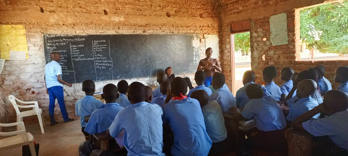 We had one of our team members Martha share with the young girls and boys about hygiene and sanitation, and menstrual health hygiene. @GuluMentorship is humbled to identify with you, thank you for volunteering to share with the young generation #buildingabrightertomorrow #Guma