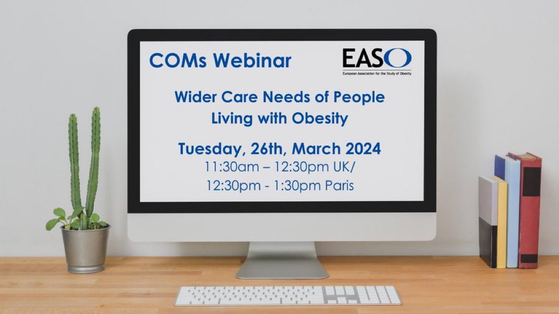 People living with #obesity have many needs BEYOND weight management. 🗓️ Save the date and join this important webinar to explore the social, physical and emotional care needs of #PLwO. All are welcome! 26th March (11:30am-12:30pm UK / 12:30-1:30pm Paris)