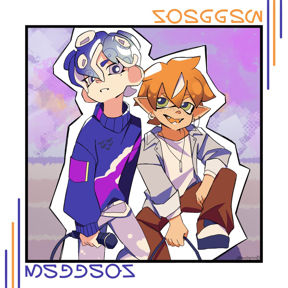 buunyuwu's tweet image. bad dogs but they’re a splatband? #prsk_FA