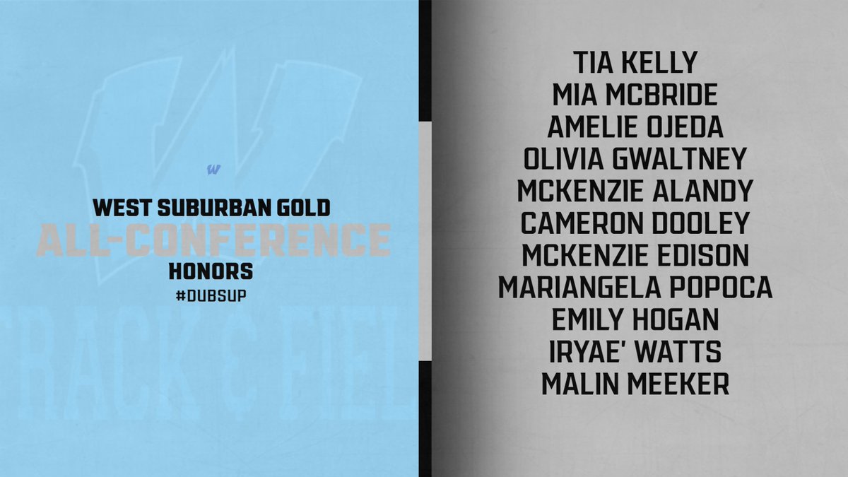 🚨 Congrats to our  WSC-GOLD All Conference Athletes!🚨 #DubsUp