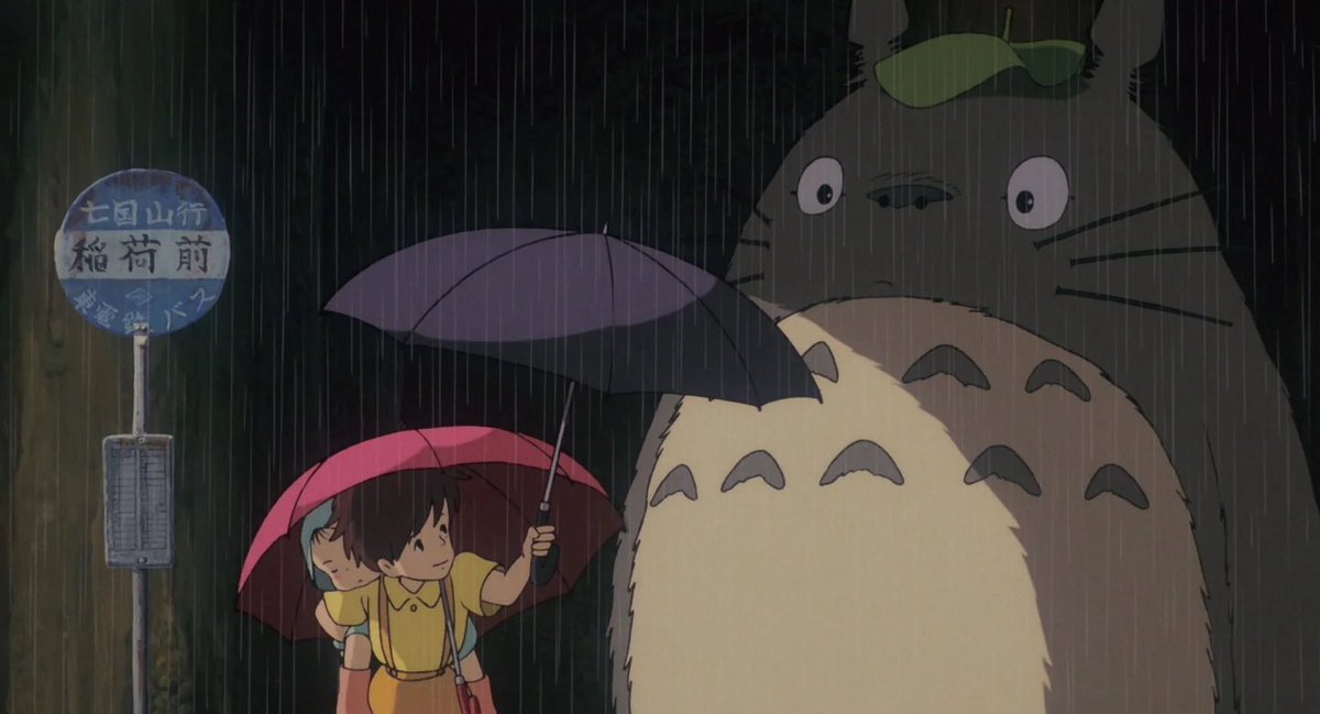 ItsPlaneterry's tweet photo. References/Inspo: 
- The Totoro bus stop homage I think is a great way to showcase the bigger animus similar to how many pay homage to the Akira bike slide 
- wolf fang felt right in a standard moons howl pose but needs a 2052 cyberscape w a big moon in the background https://t.co/dbFdZ48Pli