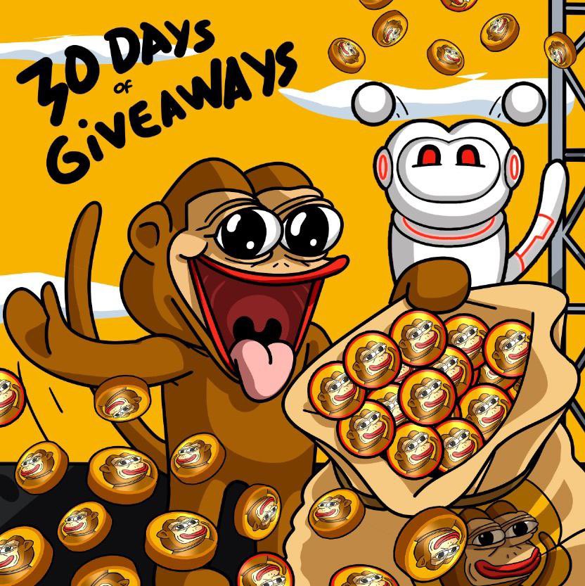 15 of 30 Days of #GIVEAWAYS

Ponke &amp; Meemo are giving away 300 $PONKE 

🐒LIKE + RT + TAG 3 DEGENS
🐒FOLLOW @MEMETRENDBOT and <a href="/ponkesol/">Ponke</a> 
🪖Extra credit if you follow @ponkesolana on IG