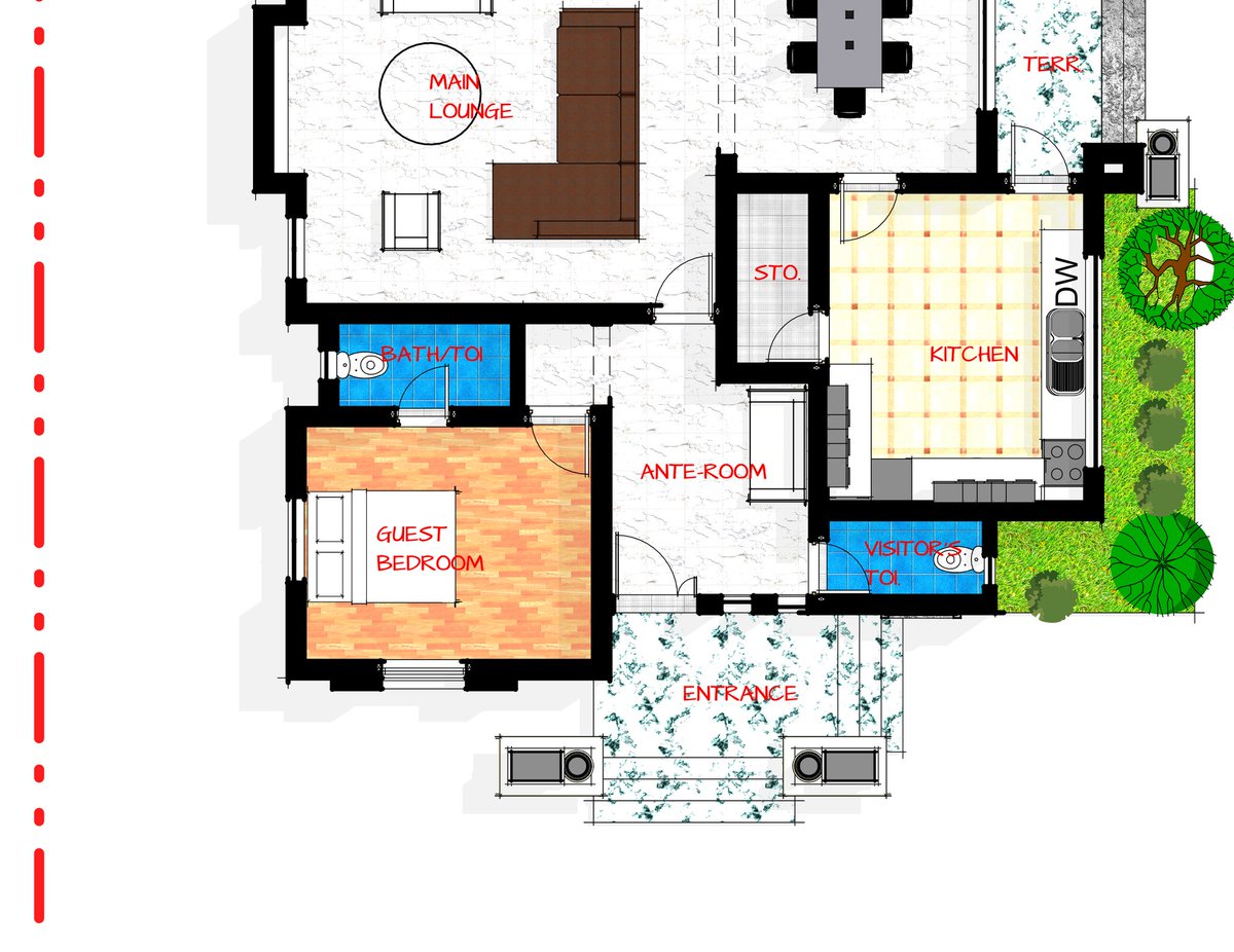 TIJANIQUADRI13's tweet image. How do you like your floor plan presentation?
Textures or Colour filled legend ?
I personally prefer using textures ๐