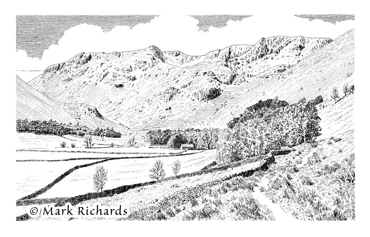 @drannaburton @Ullswater_Way Dollywaggon Pike and Nethermost Pike from Braesteads in Grisedale.