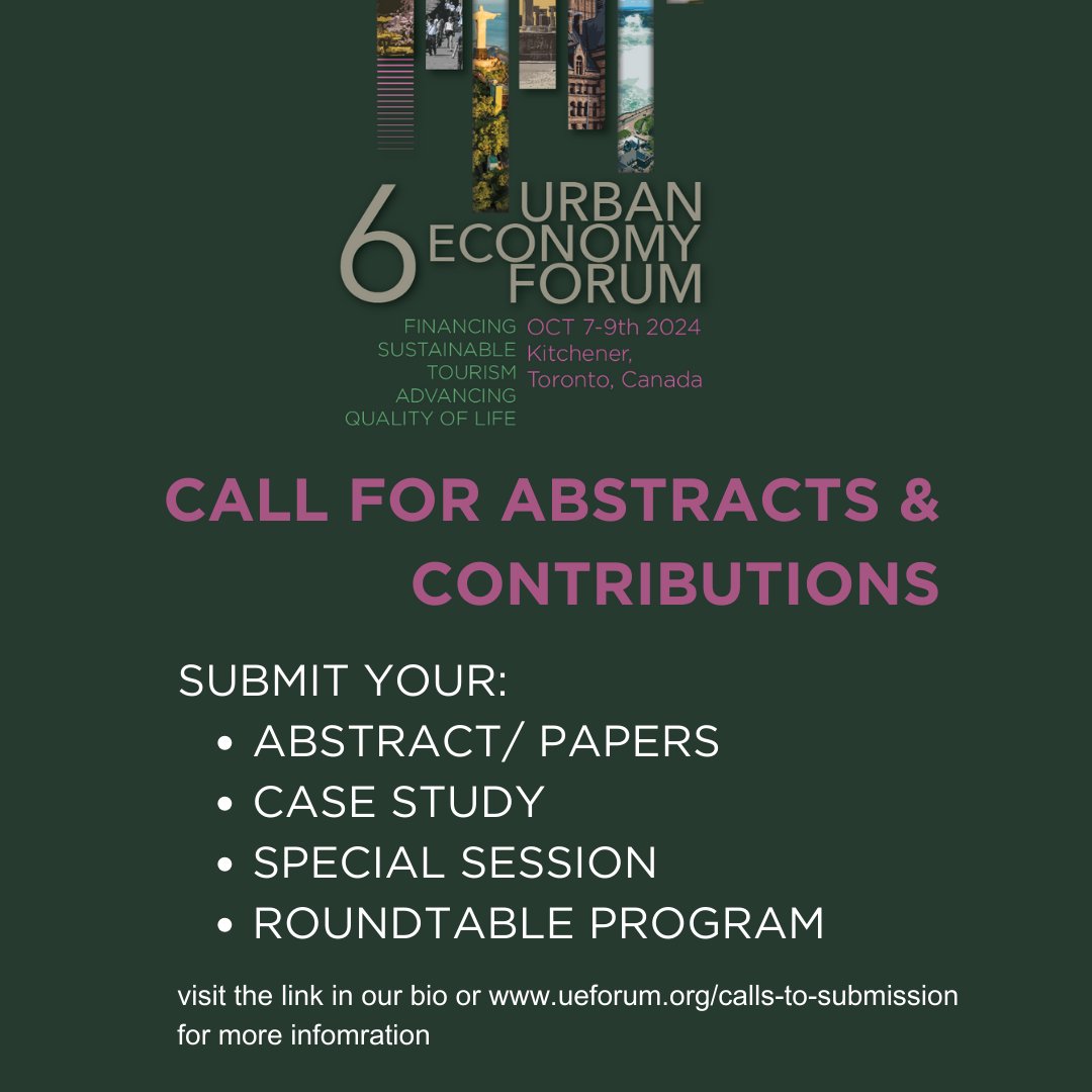 Want be a part of #UEF6 'Financing Sustainable Tourism, Advancing Quality of Life'? Submit your contributions using the instructions on our website! Let's shape a brighter, more sustainable future together! #QualityofLife #SustainableTourism #JoinTheMovement