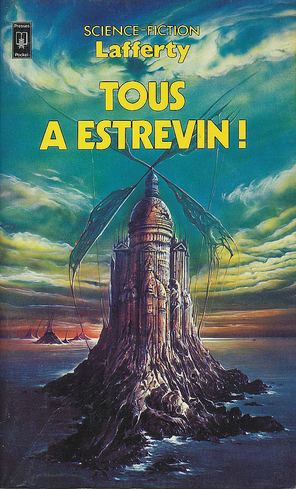 SFEncyclopedia's tweet image. RA Lafferty died on this day, so here are three book covers and an issue of the Japanese magazine 'S-F' dedicated to him, having three of his stories (artist: Santiago Caruso, Wojtek Siudmak, [couldn't identify] and [couldn't identify]):