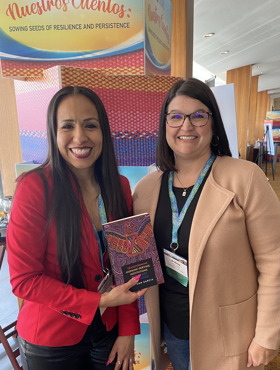 Had the great opportunity to talk with and get my book signed by Dr. Gina Garcia! #transformingHSIs