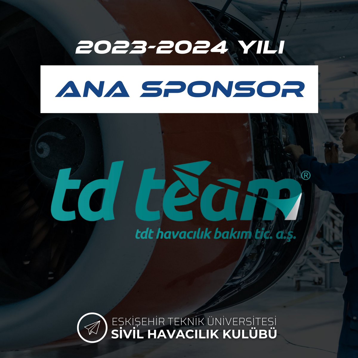 estushk_'s tweet photo. Uçak hat bakım şirketi olan TDT Havacılık Bakım Tic. A.Ş. , 2023-2024 akademik yılının bahar döneminde ana sponsorumuz oldu.❕✈️

Bizlere sağlamış oldukları destek için teşekkür eder, birlikte güzel bir dönem geçirmeyi temenni ederiz. 💯 🛫 https://t.co/j5IxBqPlB7