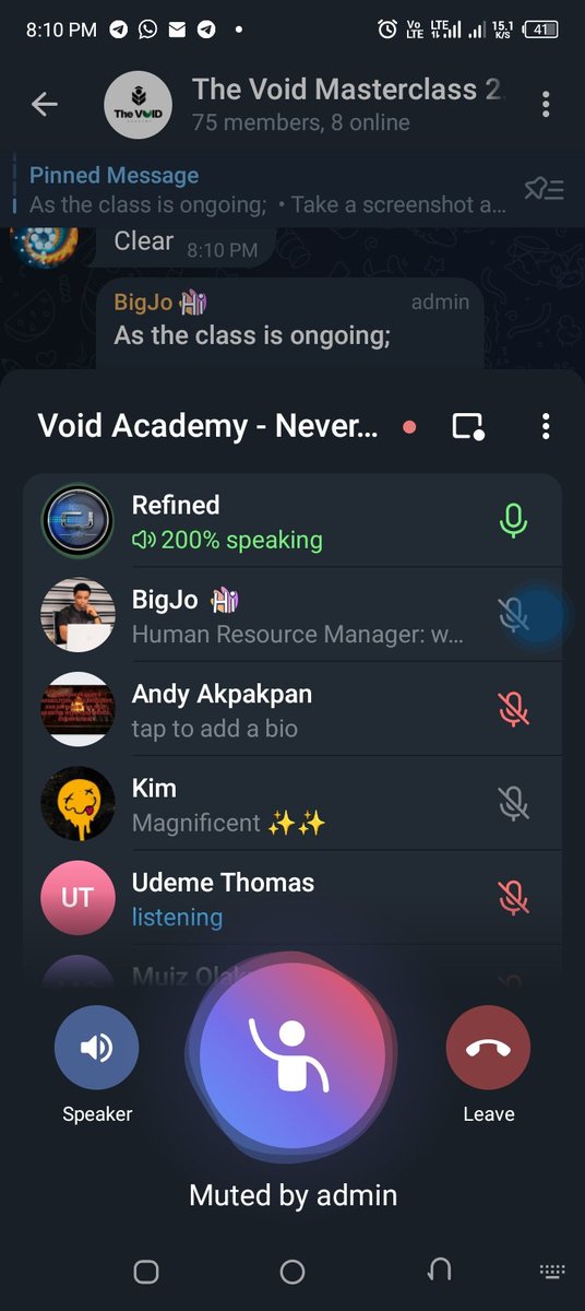 SvmmyGreynode's tweet photo. Feeling good being LIVE in the first episode of Void Academy Class🤩
#TheVoidAcademy
#Masterclass2.0
@__BigJo https://t.co/CLUXWRFHWW