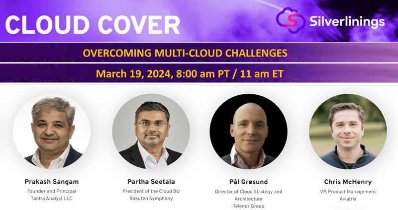 Excited to be moderating this interesting session on #Multicloud at the @GoSilverlinings #cloudcover event tomorrow (Mar 19)

bit.ly/Events_TA 

This should be an informative discussion with @palgronsund of @TelenorGroup, Chris of @Aviantx, & @parthaseetala of