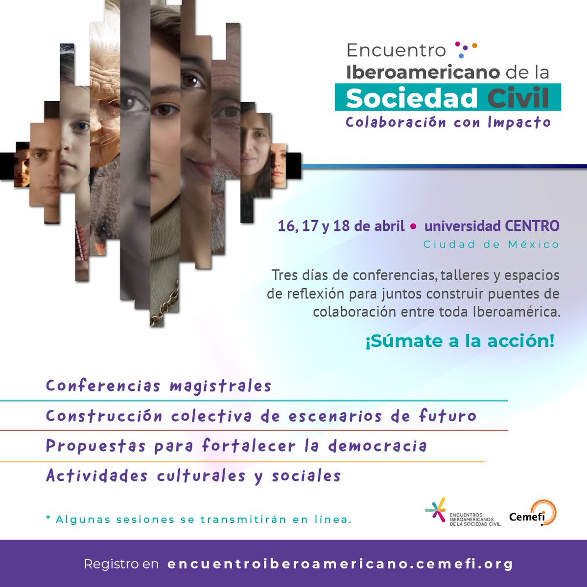 Nos emociona recordar la próxima XVII edición del Encuentro Iberoamericano de la Sociedad Civil en la Ciudad de México, del 16 al 18 de abril de 2024, organizado por nuestro querido miembro Centro Mexicano para la Filantropía, A.C <a href="/Cemefi/">Centro Mexicano para la Filantropía</a> . y diversas organizaciones amigas. 🗓️