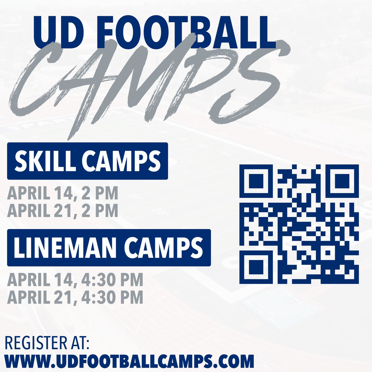 🚨UD FOOTBALL CAMPS🚨 A great opportunity to ✅DEVELOP ✅COMPETE ✅SHOWCASE Link⬇️ udfootballcamps.com