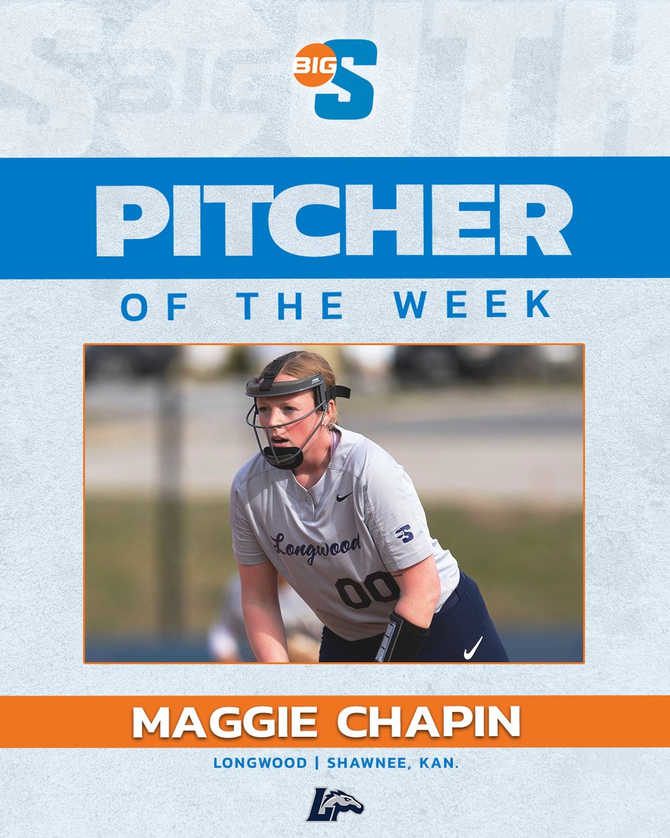 She pitched back-to-back complete-game shutouts to propel the Lancers to a series win over GWU 🔥 @LongwoodSB's Maggie Chapin is the #BigSouthSB Pitcher of the Week!