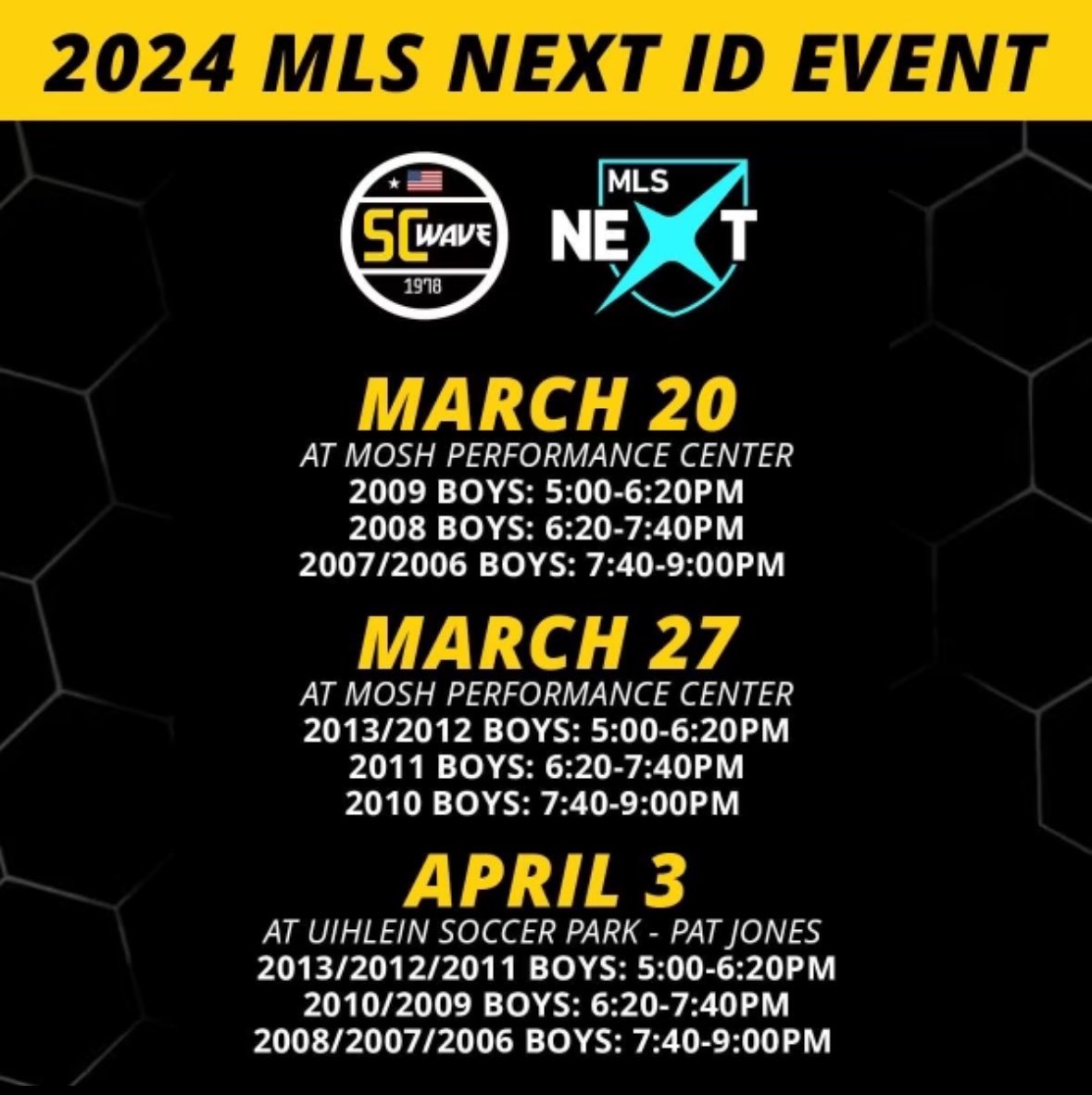 Registration is now open for our SC Wave MLS NEXT ID Event! The only way to register is by using this link! ⬇️ MLS NEXT ID Event Registration: playmetrics.com/signup?clubTok…