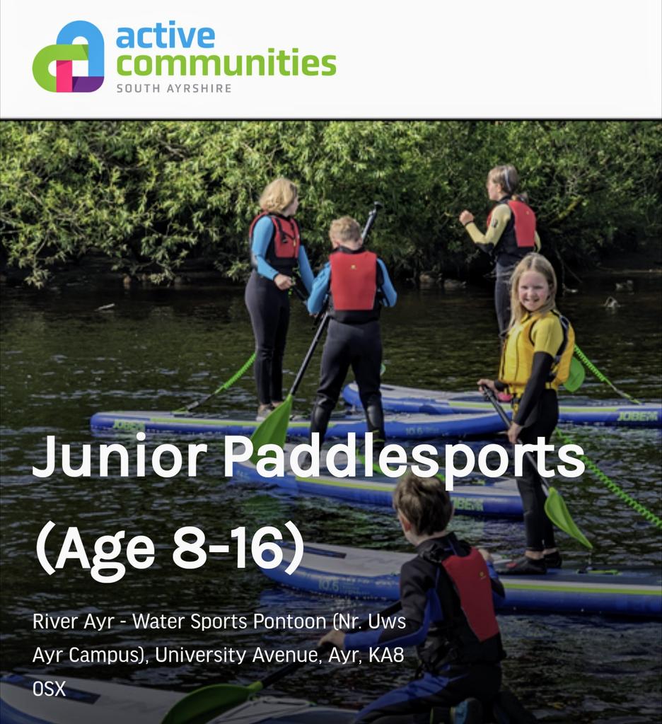 🐣 New Easter Activity! 🚣‍♀️ Following the launch of the new River Ayr access steps, we are pleased to invite bookings to our Easter paddlesports sessions, on Tues 9th April Booking links... 🐬 10.00-12.00 shorturl.at/kNSV6 13.00-15.00 shorturl.at/bjyA0