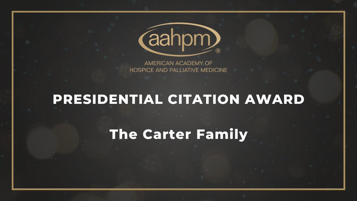 Congratulations to the 2024 Presidential Citation Award winner the Carter family! #hapc24