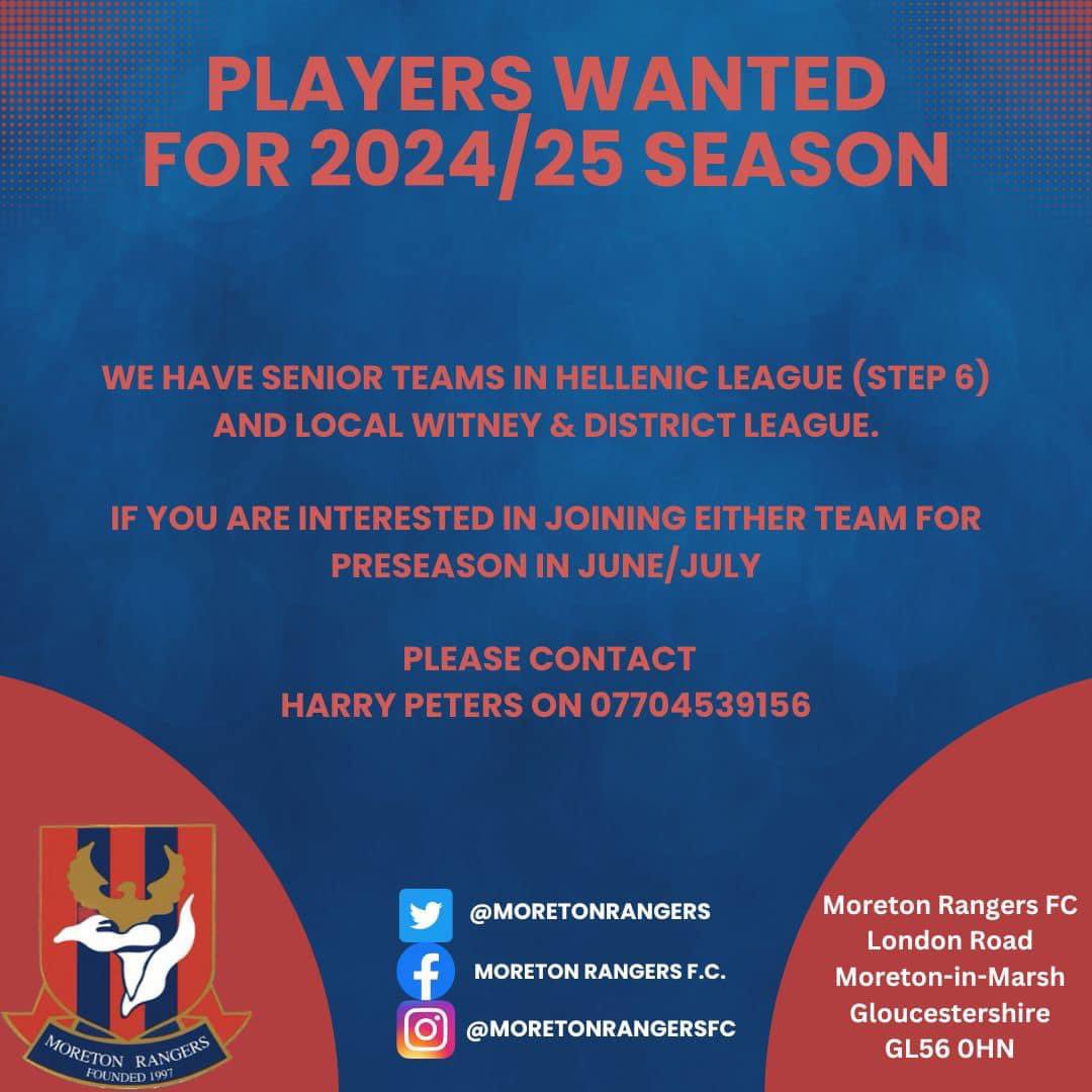 More opportunities to be part of a local football club and thriving community. Any questions please get in touch. 🔵🔴⚽️🔥 #supportyourlocal #MRFC <a href="/followers/">はうはう</a>